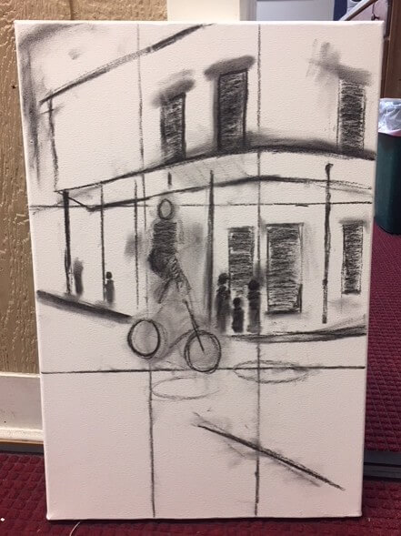 pencil-sketch-of-man-on-bike