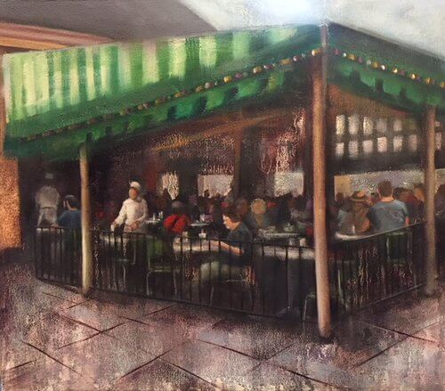 adding-final-touches-to-the-cafe-du-monde-painting
